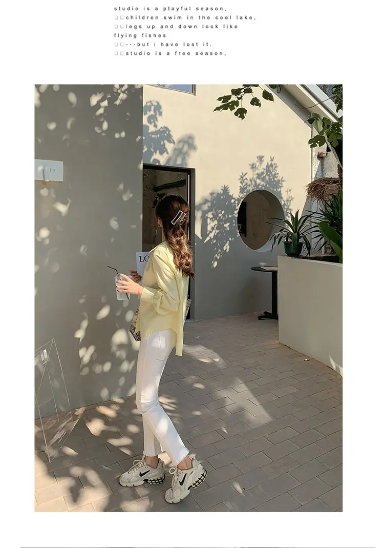 Women's Blouse Chiffon Top Summer Tops Long Sleeve Blouses Polo Shirts Fashion Shirt Casual New Solid Color Houthion
Women's Blouse Chiffon Top Summer Tops Long Sleeve Blouses Polo Shirts Fashion Shirt Casual New Solid Color Houthion