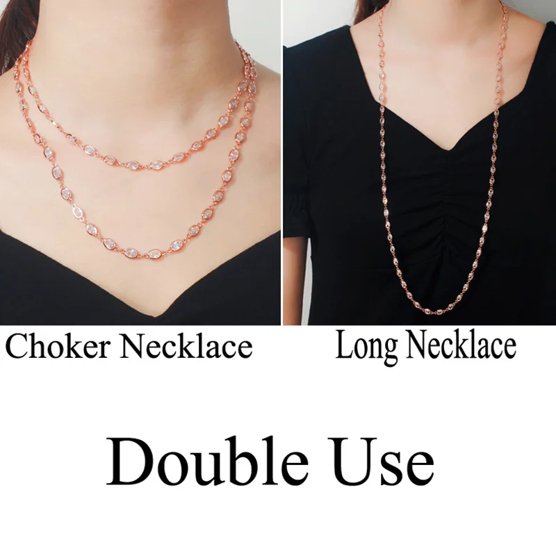 Pera Elegant Shiny Cubic Zirconia Costume Prom Jewelry Long Oval Link Double Layer Sweater Chain Choker Necklace for Women P021
Pera Elegant Shiny Cubic Zirconia Costume Prom Jewelry Long Oval Link Double Layer Sweater Chain Choker Necklace for Women P021