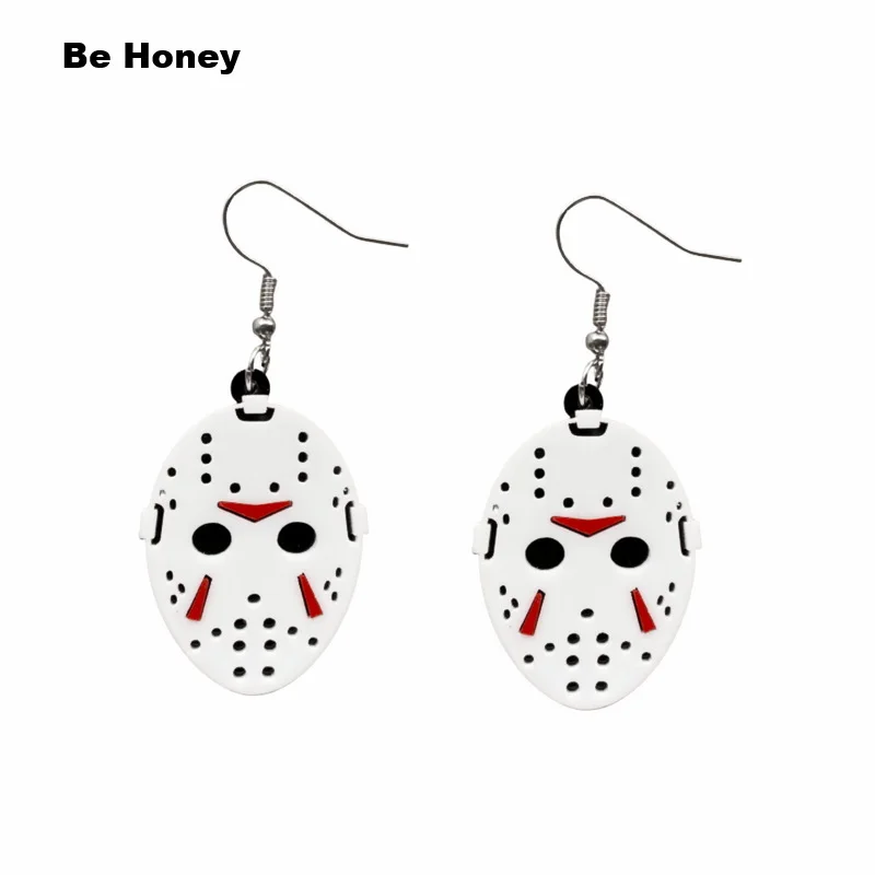 2021 Halloween Party Japanese Samurai Mask Acrylic Dangle Earrings Jason Friday Killer Mask Hollow Out Pendant Fashion Jewelry
2021 Halloween Party Japanese Samurai Mask Acrylic Dangle Earrings Jason Friday Killer Mask Hollow Out Pendant Fashion Jewelry