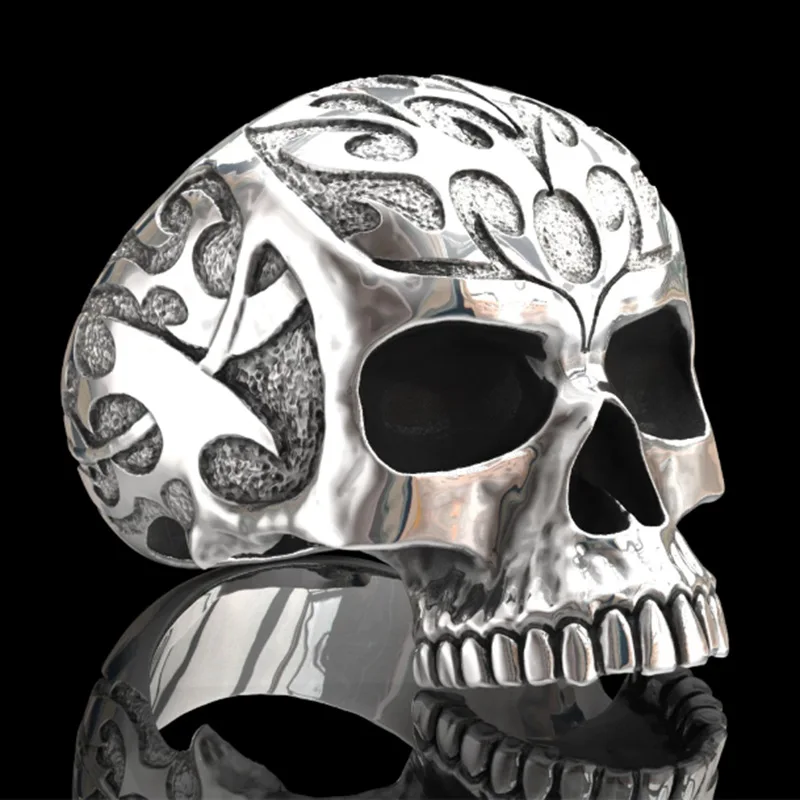 Fashion Halloween Skull Ring Jewelry For Women Mens Rings Gothic Rebellious Exaggeration Style Handmade Pattern Carved Ring Z026 
Fashion Halloween Skull Ring Jewelry For Women Mens Rings Gothic Rebellious Exaggeration Style Handmade Pattern Carved Ring Z026