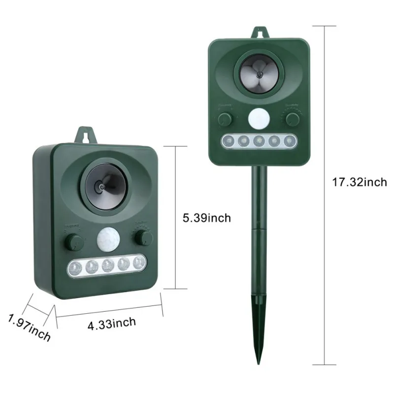 RC-512 Solar Animal Repeller Waterproof Ultrasonic Infrared Animal Repeller Household Animal Repeller
RC-512 Solar Animal Repeller Waterproof Ultrasonic Infrared Animal Repeller Household Animal Repeller