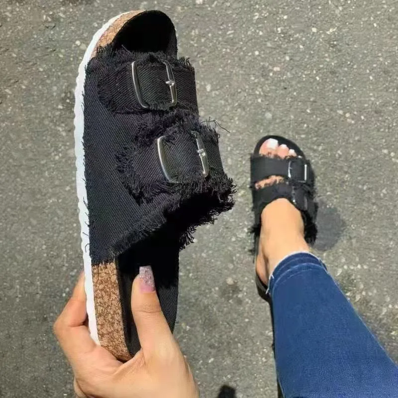 2021 Summer Women Slippers Designer Brand Women Shoes Purple Canvas Metal Buckle Flat Slippers Beach Shoes Soft Sole Sandals
2021 Summer Women Slippers Designer Brand Women Shoes Purple Canvas Metal Buckle Flat Slippers Beach Shoes Soft Sole Sandals
