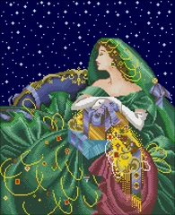 

Moon angel 3 patterns Counted Cross Stitch 11CT 14CT 18ct blue aida Cross Stitch Kits Embroidery Needlework Sets