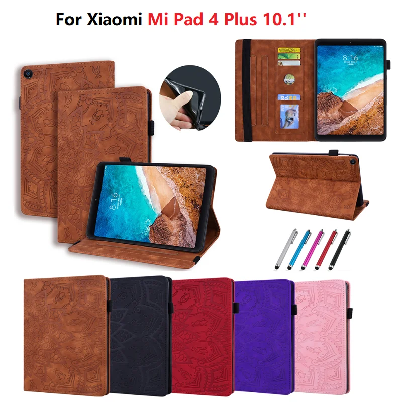 Рельефный чехол для Xiaomi Mi Pad 4 Plus 10 1 дюймов защитный кожаный планшета корпус |