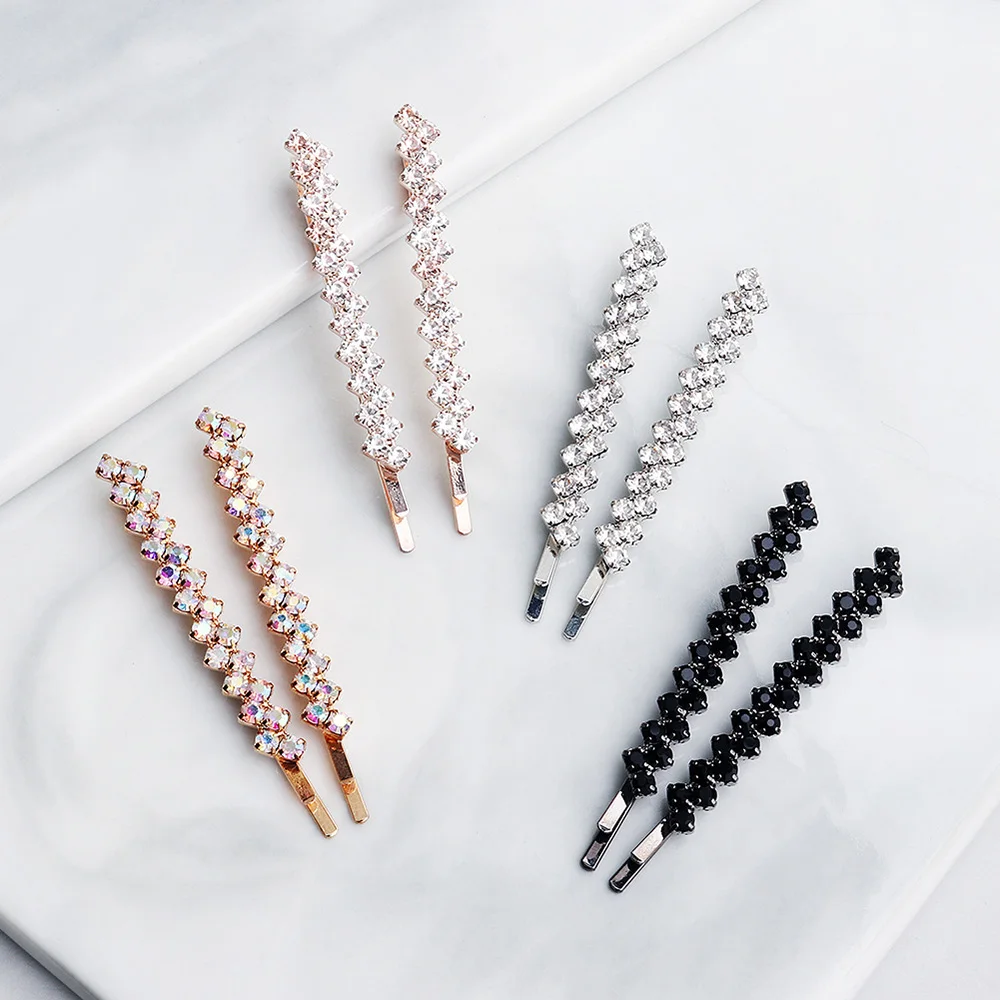 2pcs Shining Crystal Rhinestone Hair Clip For Women Elegant Korean Design Snap Barrette Stick Hairpin Hair Styling Accessories
2pcs Shining Crystal Rhinestone Hair Clip For Women Elegant Korean Design Snap Barrette Stick Hairpin Hair Styling Accessories