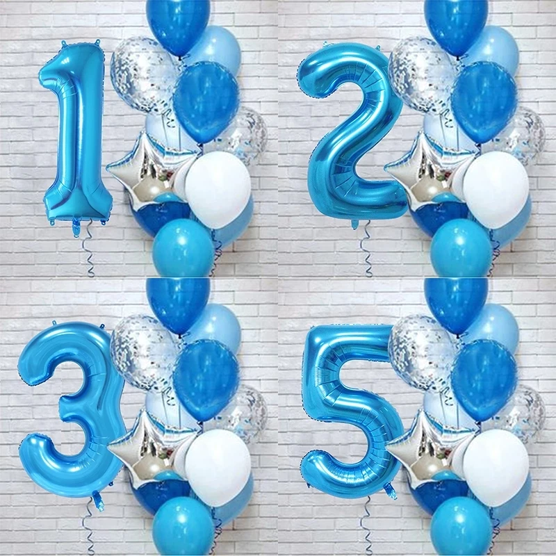 12Pcs/Set Blue Number Foil Latex Balloons for Kids Birthday Party Decoration 1st One Year Birthday Boy Decor Baby Shower Balloon
12Pcs/Set Blue Number Foil Latex Balloons for Kids Birthday Party Decoration 1st One Year Birthday Boy Decor Baby Shower Balloon