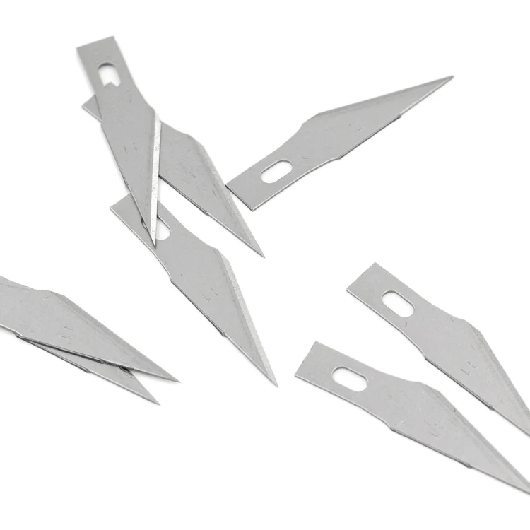 200PCS Replacement Hobby Blade Spare Blades Steel Craft Knife Blades for DIY Art Work Cutting 
200PCS Replacement Hobby Blade Spare Blades Steel Craft Knife Blades for DIY Art Work Cutting