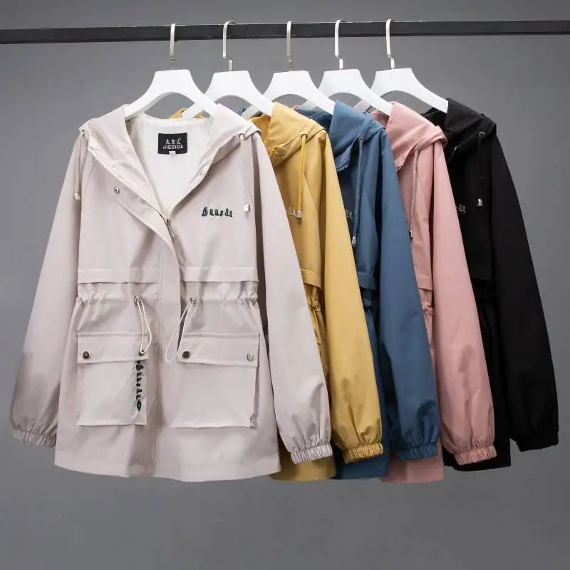 Plus Size Trench Coat Women 2020 New Spring Autumn Korean Hooded Female Windbreaker All-match Casual Loose Zipper Outerwear Tops
Plus Size Trench Coat Women 2020 New Spring Autumn Korean Hooded Female Windbreaker All-match Casual Loose Zipper Outerwear Tops