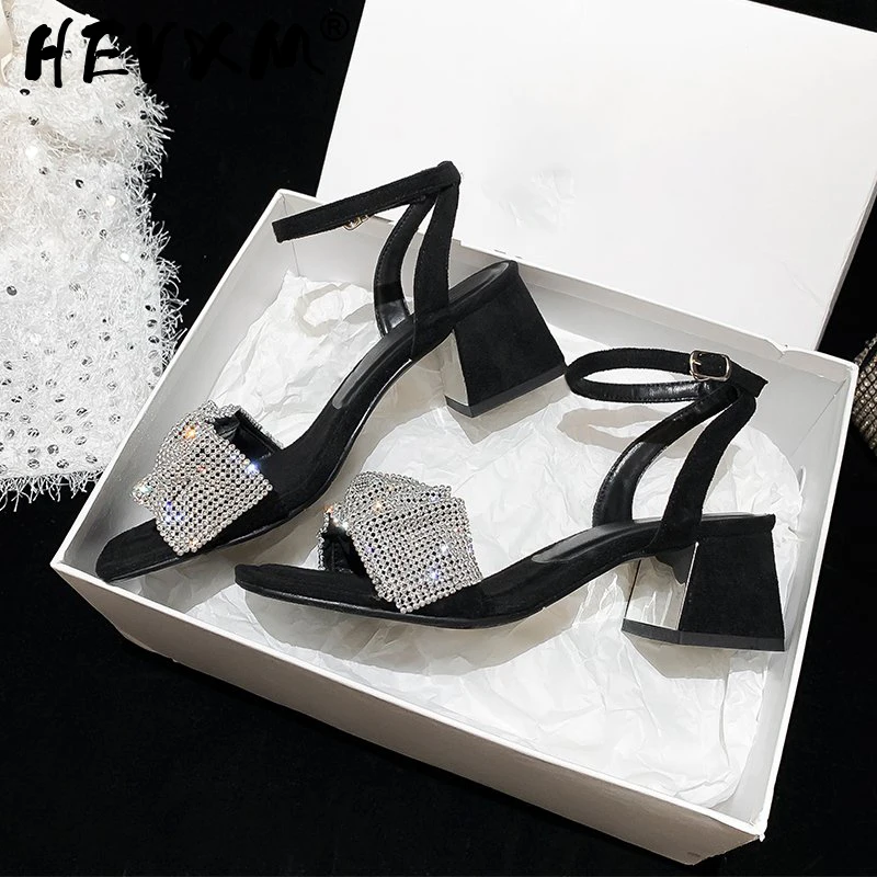 Summer Shoes Women High Heels Square Toe Rhinestone Sandals Fashion Brand Stiletto Mule Elegant Party Dress Bling Pumps 5.5CM
Summer Shoes Women High Heels Square Toe Rhinestone Sandals Fashion Brand Stiletto Mule Elegant Party Dress Bling Pumps 5.5CM