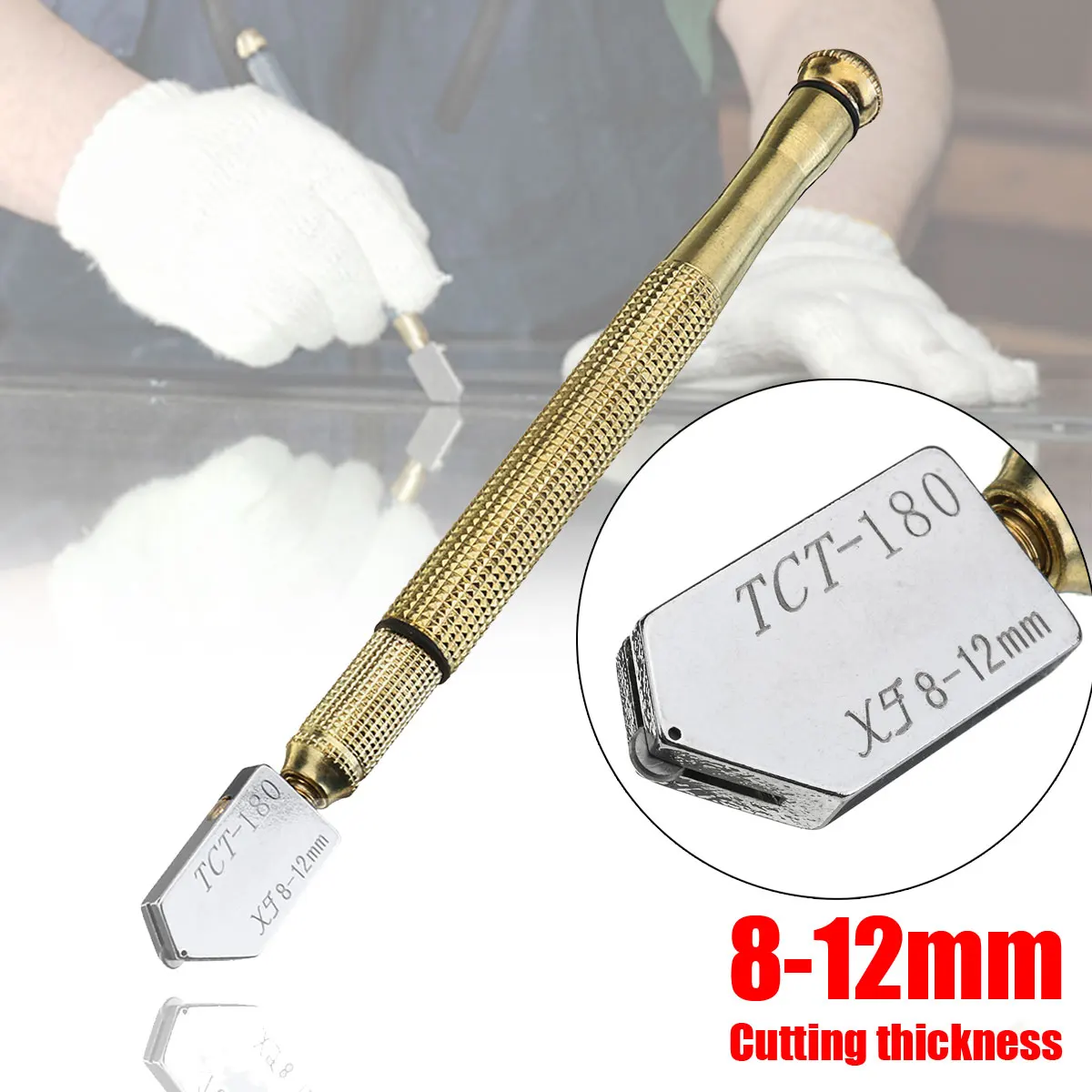 Portable Antislip Metal Handle 170mm Glass Cutting Tool Straight Head Oil Feed Glass Cutter Glass Ceramic Tile Cutter Hand Tool
Portable Antislip Metal Handle 170mm Glass Cutting Tool Straight Head Oil Feed Glass Cutter Glass Ceramic Tile Cutter Hand Tool