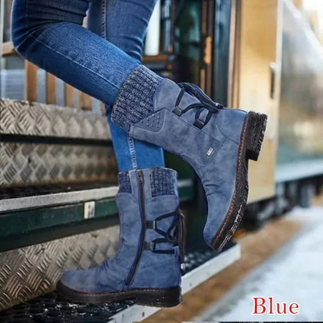 Women's Mid Calf Boots Winter Women Warm Zip Snow Boots Female PU Leather Solid Sewing Platform Shoes Women Casual Boots
Women's Mid Calf Boots Winter Women Warm Zip Snow Boots Female PU Leather Solid Sewing Platform Shoes Women Casual Boots