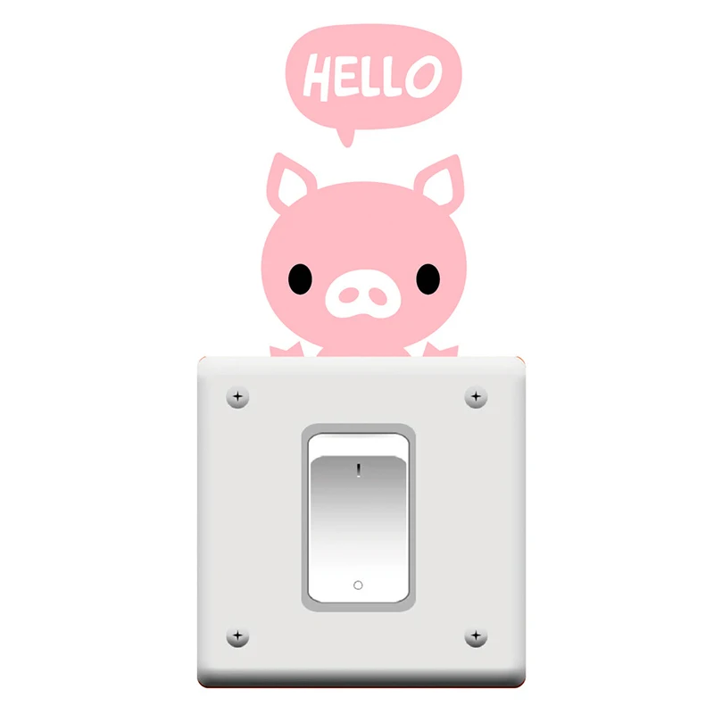 Cartoon Hello Pig Switch Stickers Mini Vinyl Decal Wallpaper Stickers For Kids Bedroom Door Decoration
Cartoon Hello Pig Switch Stickers Mini Vinyl Decal Wallpaper Stickers For Kids Bedroom Door Decoration
