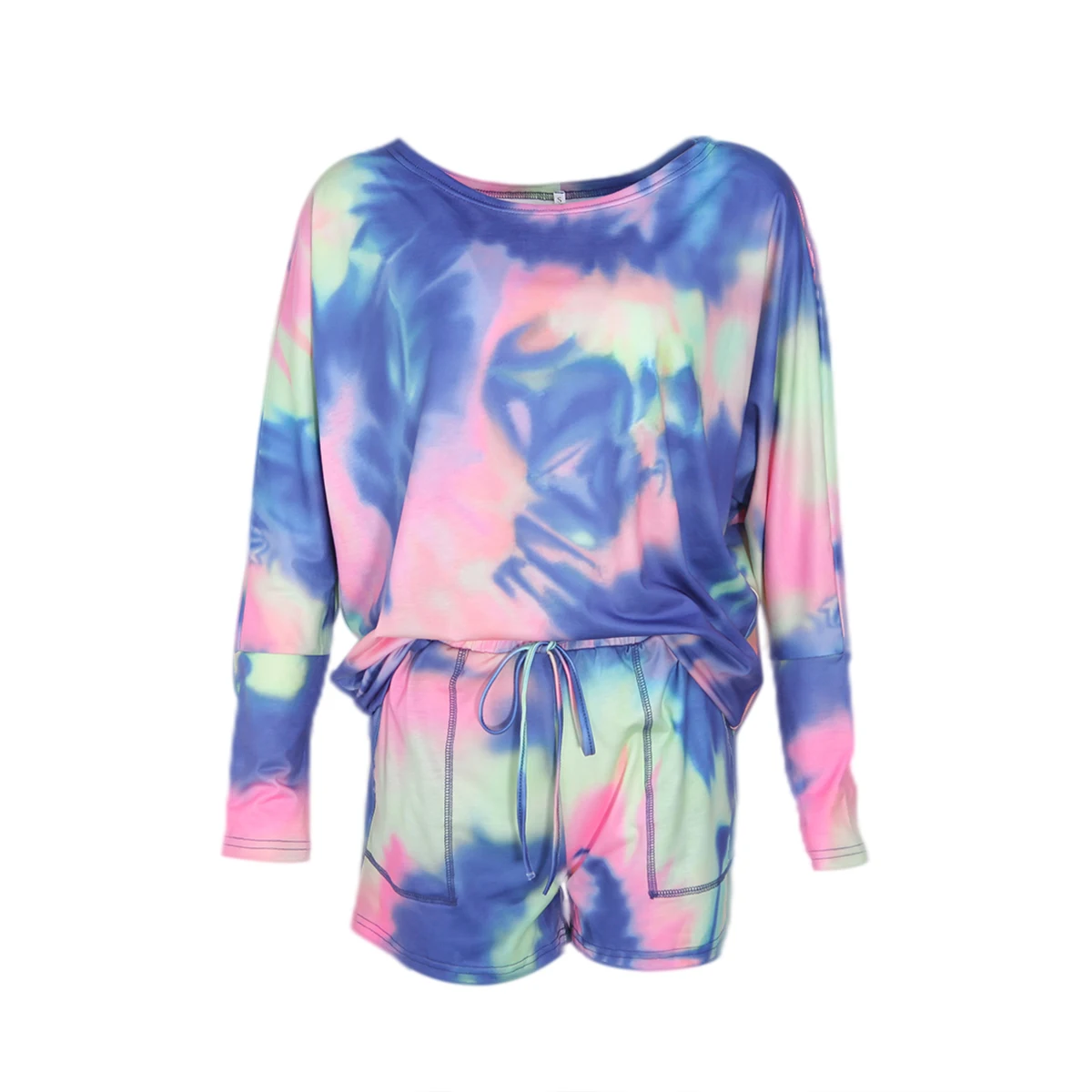 Women Tie Dye Print Short Sleeve T-Shirts + Drawstring Shorts Casual Clothes Outfit
Women Tie Dye Print Short Sleeve T-Shirts + Drawstring Shorts Casual Clothes Outfit