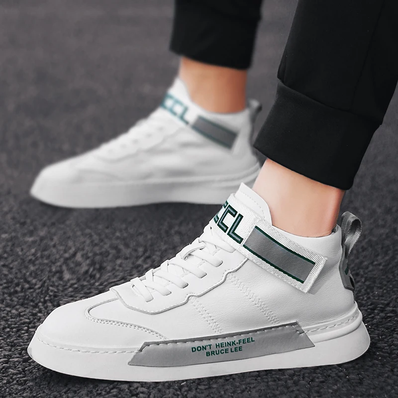 Men Vulcanize Shoes Slip On Increase Chunky Sneakers Men High top Sneakers Leather Shoes Men white mens sneakers White Shoes
Men Vulcanize Shoes Slip On Increase Chunky Sneakers Men High top Sneakers Leather Shoes Men white mens sneakers White Shoes