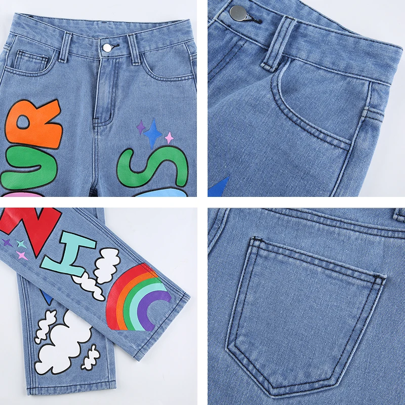 Sweet Demin Pants Cartoons Graphics Cute Letter Printed Baggy Women Jeans High Waisted Y2K Streetwear E-Girl Vintage 90s Bottom
Sweet Demin Pants Cartoons Graphics Cute Letter Printed Baggy Women Jeans High Waisted Y2K Streetwear E-Girl Vintage 90s Bottom