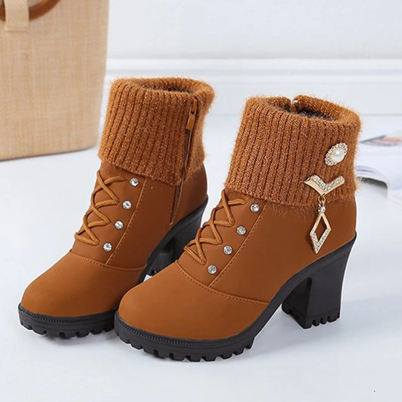 New Women Boots Winter Outdoor Keep Warm Fur Boots Waterproof Women's Snow Boots Thick Heel with Round Head Short Boot 2021
New Women Boots Winter Outdoor Keep Warm Fur Boots Waterproof Women's Snow Boots Thick Heel with Round Head Short Boot 2021