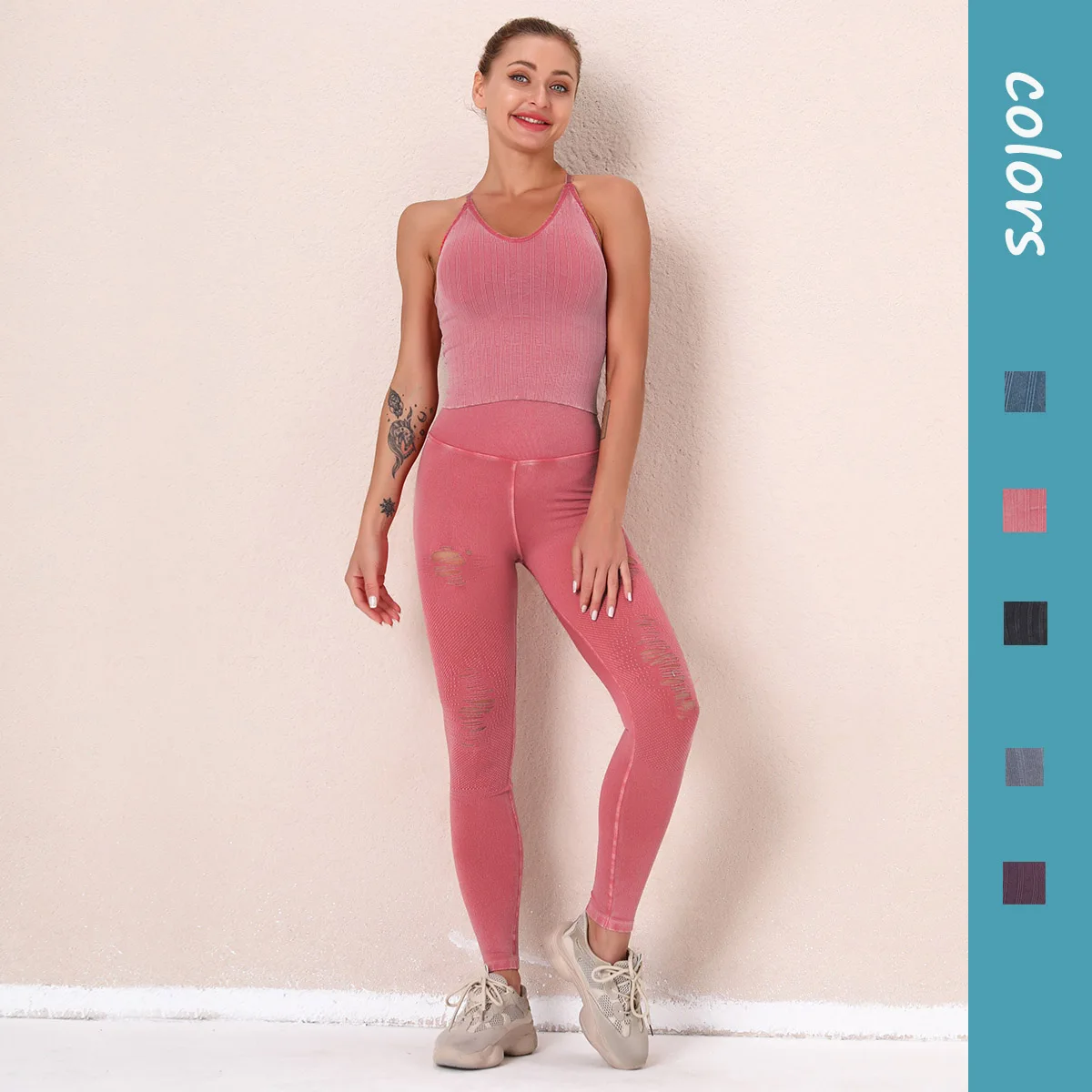 Auroth Fitness Yoga Sets High Stretch Training Sports Suits For Gym Workout Yoga Suits Training Sets Push Up Sports Leggings Set
Auroth Fitness Yoga Sets High Stretch Training Sports Suits For Gym Workout Yoga Suits Training Sets Push Up Sports Leggings Set