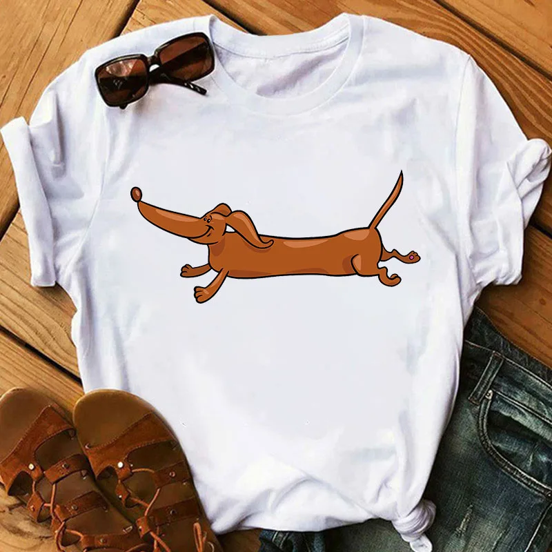 Simple Dachshunds Dog Print tshirt Women Short Sleeve Graphic T-shirt Tees Female Harajuku Aesthetic Tops Camisetas Mujer
Simple Dachshunds Dog Print tshirt Women Short Sleeve Graphic T-shirt Tees Female Harajuku Aesthetic Tops Camisetas Mujer