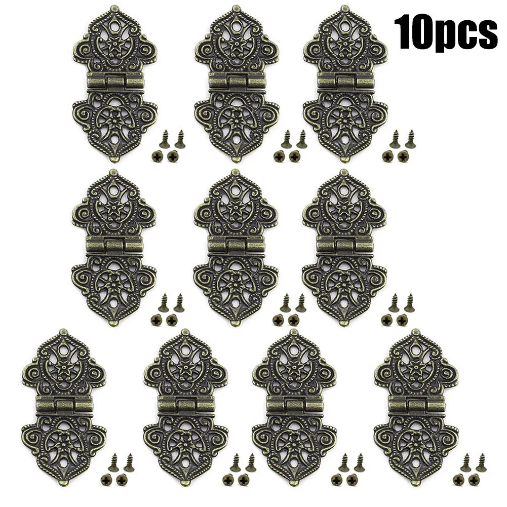 10Pcs Antique Decorative Hinges With Screws Wood Box Furniture Door Hardware Furniture Hinges Hinge Repair Kit 53x28mm
10Pcs Antique Decorative Hinges With Screws Wood Box Furniture Door Hardware Furniture Hinges Hinge Repair Kit 53x28mm