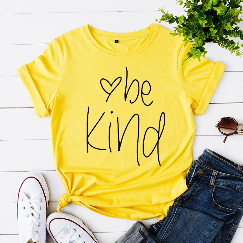 Sugarbaby New Arrival Summer Cotton Women T-shirts Be Kind Letter Graphic Tee Shirt Harajuku Female Tops Be Kind t shirt
Sugarbaby New Arrival Summer Cotton Women T-shirts Be Kind Letter Graphic Tee Shirt Harajuku Female Tops Be Kind t shirt