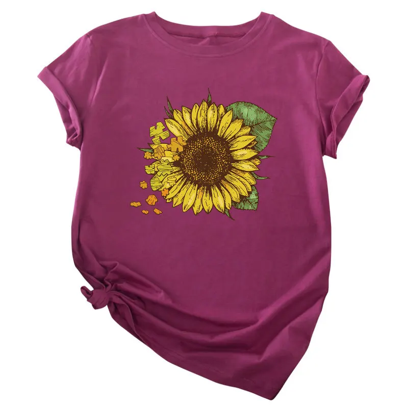 Plus Size 5XL Summer Women Cotton Tee Shirts Sunflower Harajuku Print Casual Top Female T-shirt Short Sleeve Women Tshirt
Plus Size 5XL Summer Women Cotton Tee Shirts Sunflower Harajuku Print Casual Top Female T-shirt Short Sleeve Women Tshirt