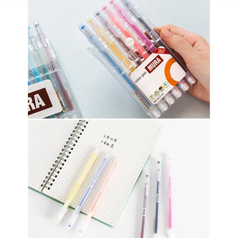 6/12 Colors Gel Pen Ballpoint 0.5mm Ink Plastic Neutral Maker Pens Stationery G92E 
6/12 Colors Gel Pen Ballpoint 0.5mm Ink Plastic Neutral Maker Pens Stationery G92E