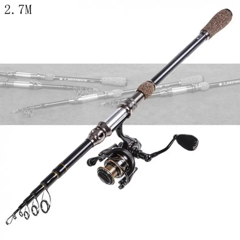 2.7m Carbon Lure Fishing Rod Spinning Rod 5 Section Telescopic Ultra Light Travel Carbon Fiber Fishing Pole Lure Tackle Hot
2.7m Carbon Lure Fishing Rod Spinning Rod 5 Section Telescopic Ultra Light Travel Carbon Fiber Fishing Pole Lure Tackle Hot