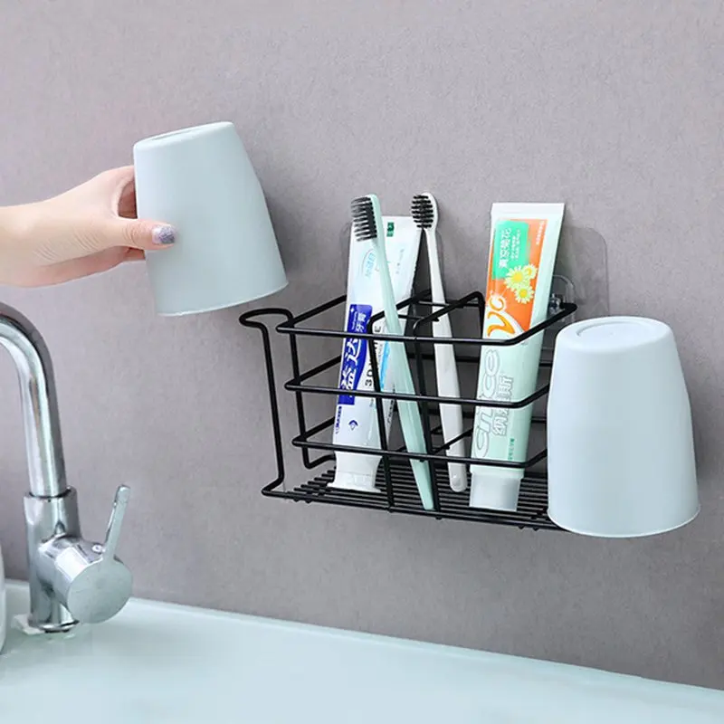 Creative Storage Rack Household Toilet Iron Art Wall Mounted No Hole Modern Simple Style Decorative Toothbrush And Cup Shelf
Creative Storage Rack Household Toilet Iron Art Wall Mounted No Hole Modern Simple Style Decorative Toothbrush And Cup Shelf