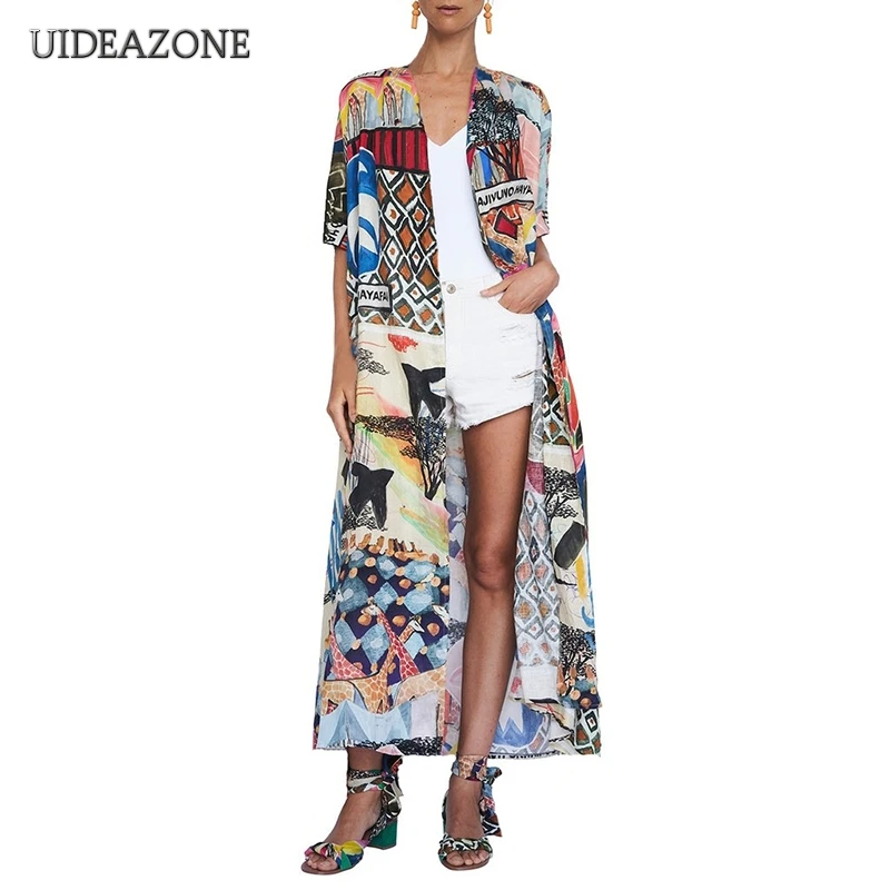Bohemian Print Bikini Cover up Half Sleeve Swimsuit Cape Plus Size Tunic Beachwear Beachwear Strand Cover 2020 Spring Summer
Bohemian Print Bikini Cover up Half Sleeve Swimsuit Cape Plus Size Tunic Beachwear Beachwear Strand Cover 2020 Spring Summer