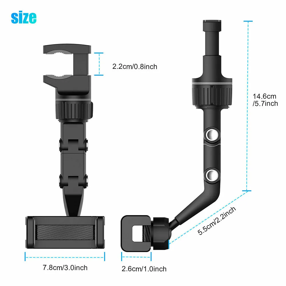 Universal Car Phone Holder Multifunctional 360 Degree Rotatable Auto Rearview Mirror Seat Hanging Clip Bracket Cell Phone Holder
Universal Car Phone Holder Multifunctional 360 Degree Rotatable Auto Rearview Mirror Seat Hanging Clip Bracket Cell Phone Holder