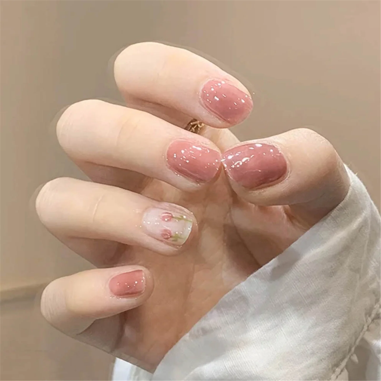 24pcs Fake Nails With Designs Pink Flower Design Wear Short Style Fashion Manicure Patch False Nails Save Time Press On Nails To
24pcs Fake Nails With Designs Pink Flower Design Wear Short Style Fashion Manicure Patch False Nails Save Time Press On Nails To