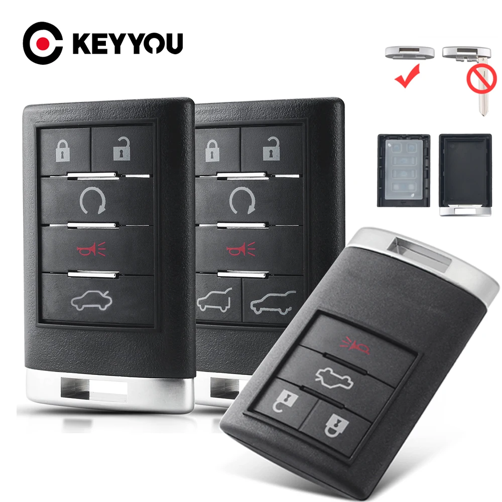 KEYYOU 4 5 6 Button Key Card Smart Remote Car Key Case For Cadillac STS CTS SRX XTS ATS 2010 2011 2012 2015 without Key Blade
KEYYOU 4 5 6 Button Key Card Smart Remote Car Key Case For Cadillac STS CTS SRX XTS ATS 2010 2011 2012 2015 without Key Blade