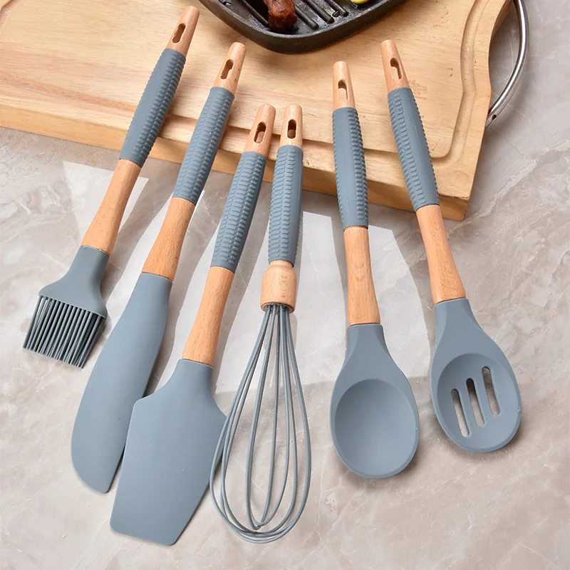 Silicone Kitchenware Cookware Set Heat-Resistant Kitchen Non-Stick Spoon Oil Brush Cooking Accessories Cookware Baking Tools
Silicone Kitchenware Cookware Set Heat-Resistant Kitchen Non-Stick Spoon Oil Brush Cooking Accessories Cookware Baking Tools