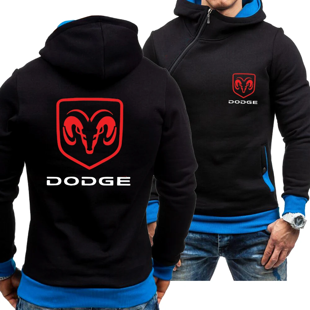 Spring and Autumn Men's Dodge Hoodie Inclined Zipper Fashion Long Sleeve Hooded Leisure Jacket 
Spring and Autumn Men's Dodge Hoodie Inclined Zipper Fashion Long Sleeve Hooded Leisure Jacket