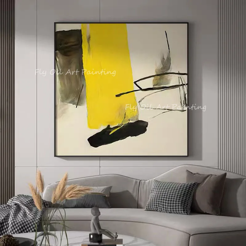100% Handmade large size yellow canvas landscape oil painting abstract art decorative no frames for study cafes decoration
100% Handmade large size yellow canvas landscape oil painting abstract art decorative no frames for study cafes decoration