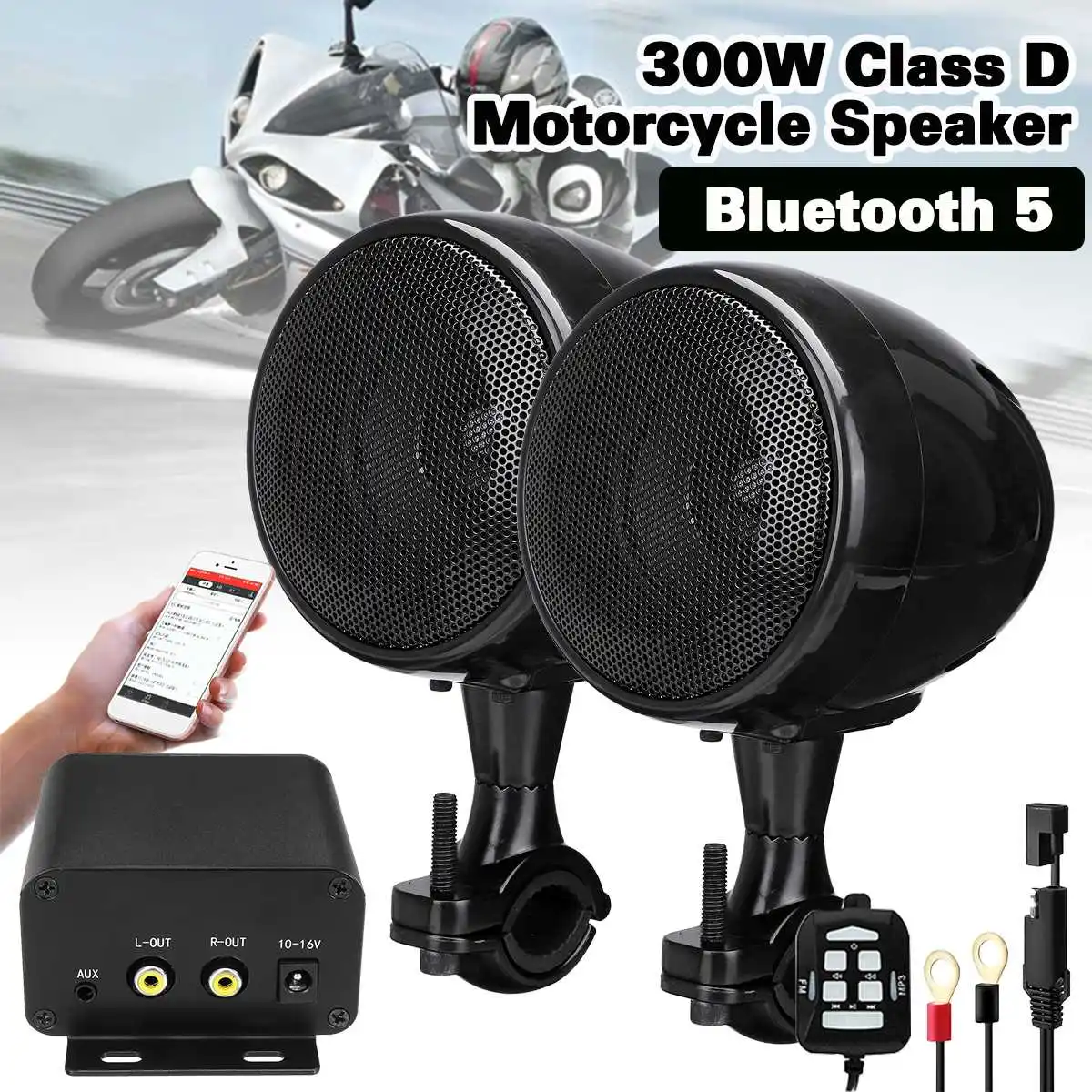 Водонепроницаемая Bluetooth Колонка для мотоцикла, 1 пара, Беспроводная колонка 300/600 Вт, стерео аудиоплеер, Громкая колонка, AUX проводной пульт ди...
Водонепроницаемая Bluetooth Колонка для мотоцикла, 1 пара, Беспроводная колонка 300/600 Вт, стерео аудиоплеер, Громкая колонка, AUX проводной пульт ди...