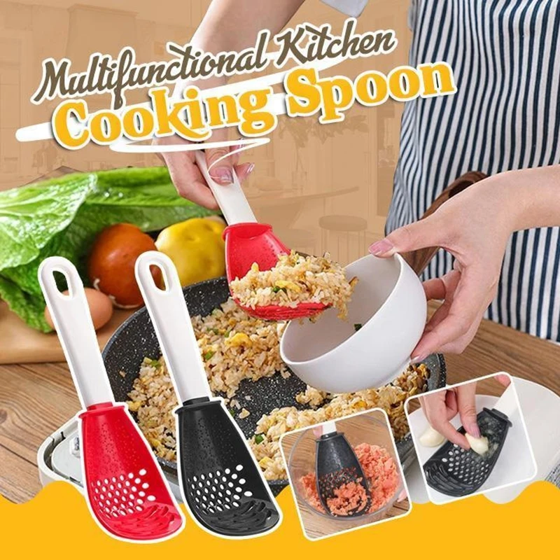 Multifunctional Kitchen Cooking Spoon Mashing Draining Colander Pressing Mashed Potatoes Grinding Ginger Garlic Cooking Spatula
Multifunctional Kitchen Cooking Spoon Mashing Draining Colander Pressing Mashed Potatoes Grinding Ginger Garlic Cooking Spatula