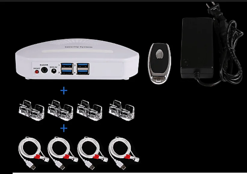 Multiport mobile phone security controller system tablet anti theft security alarm device
Multiport mobile phone security controller system tablet anti theft security alarm device