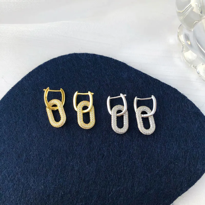 S925 Silver New Temperament Geometric Elliptic U-Shaped Zircon Drop Earrings Gift Party Evening Woman Jewelry Stud Earrings 2021
S925 Silver New Temperament Geometric Elliptic U-Shaped Zircon Drop Earrings Gift Party Evening Woman Jewelry Stud Earrings 2021