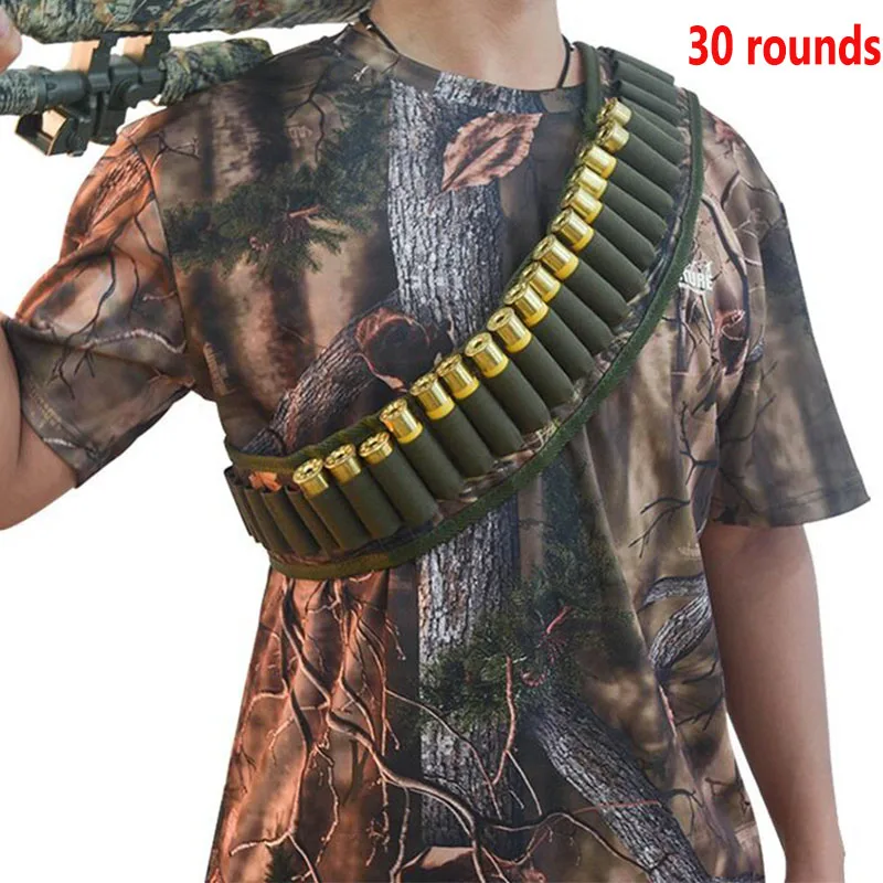 Tactical 30 Rounds Gun Buttstock Shell Bandolier Belt 12 Gauge Cartridge Pouch Hunting Rifle Shotgun Ammo Shoulder Belt Pouch
Tactical 30 Rounds Gun Buttstock Shell Bandolier Belt 12 Gauge Cartridge Pouch Hunting Rifle Shotgun Ammo Shoulder Belt Pouch