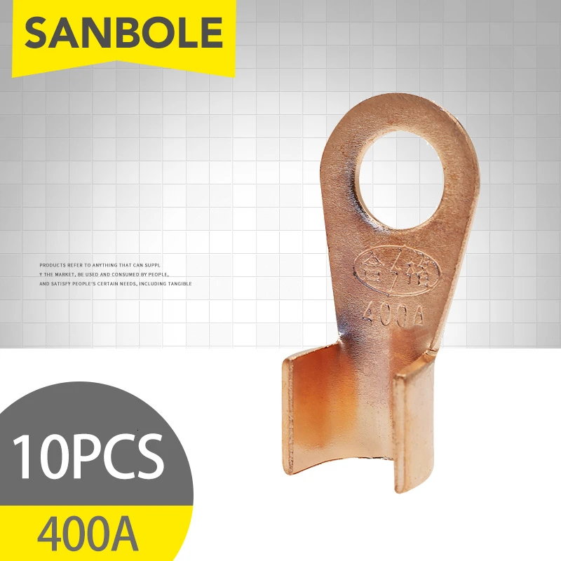10pcs Copper Terminal OT-400A Wire Connection Cable Ring O-shape Electrical Industrial Use Connector
10pcs Copper Terminal OT-400A Wire Connection Cable Ring O-shape Electrical Industrial Use Connector