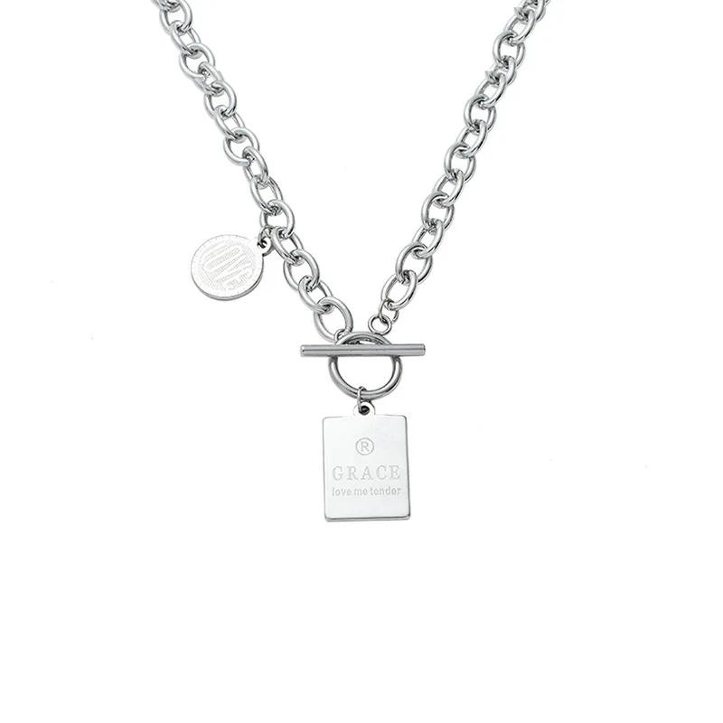 2021 fashion personality hip-hop square letter titanium steel necklace temperament exquisite collarbone chain
2021 fashion personality hip-hop square letter titanium steel necklace temperament exquisite collarbone chain