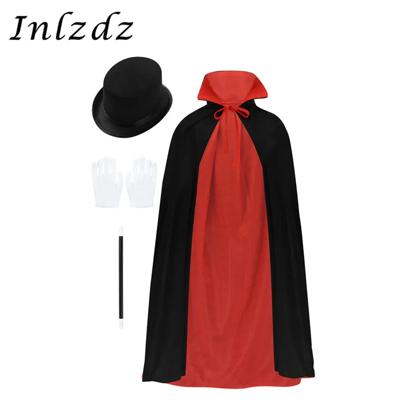 Kids Boys Wizard Magician Role Play Wand Cosplay Halloween Costumes Outfit Cape Hat Magic Wand Gloves Set Children's Magic Cape
Kids Boys Wizard Magician Role Play Wand Cosplay Halloween Costumes Outfit Cape Hat Magic Wand Gloves Set Children's Magic Cape