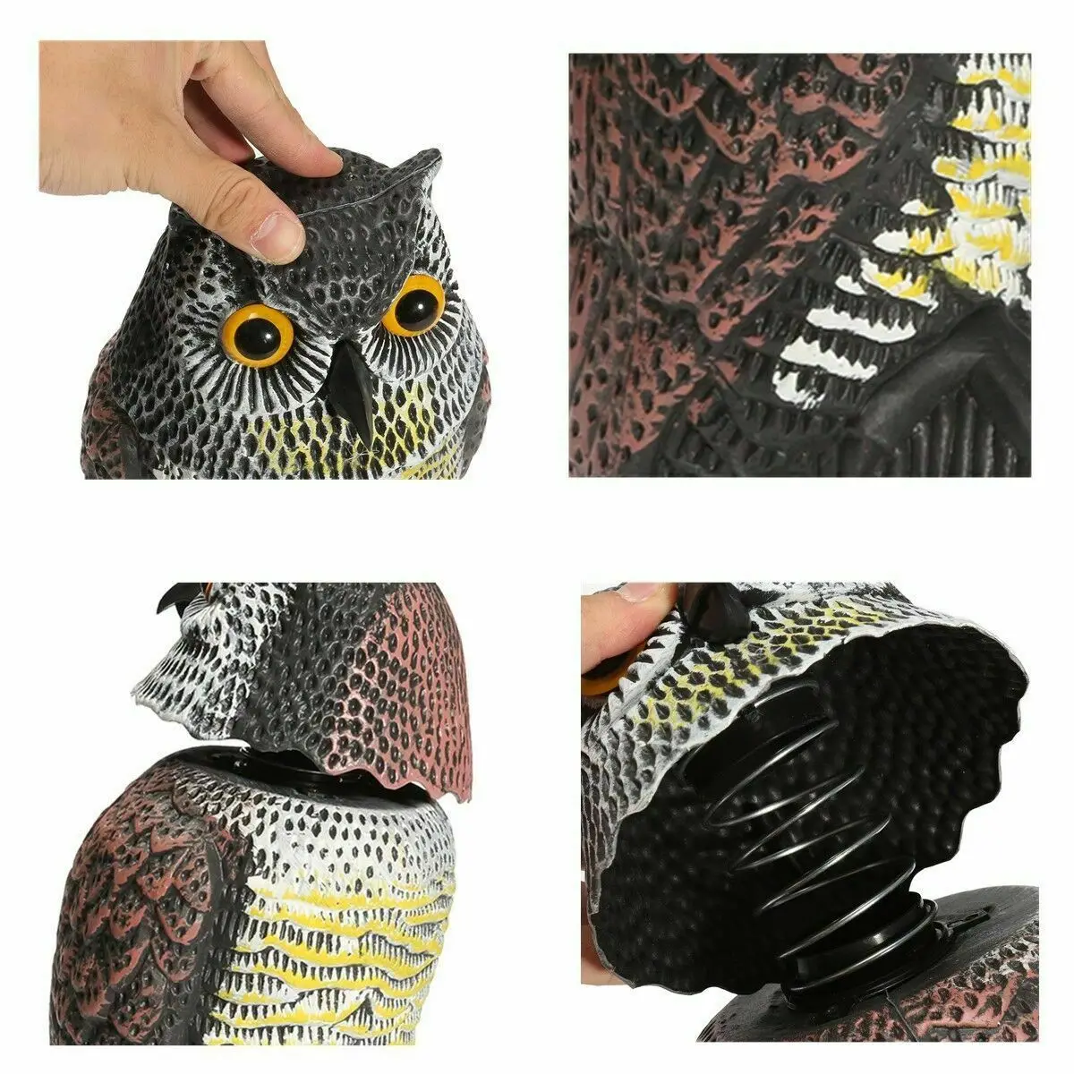 Hot Sale Realistic 360 Degree Rotating Bird Repellent Fake Owl Decoy Bird Scarer For Pest Control Scarecrow Garden Yard Decor
Hot Sale Realistic 360 Degree Rotating Bird Repellent Fake Owl Decoy Bird Scarer For Pest Control Scarecrow Garden Yard Decor