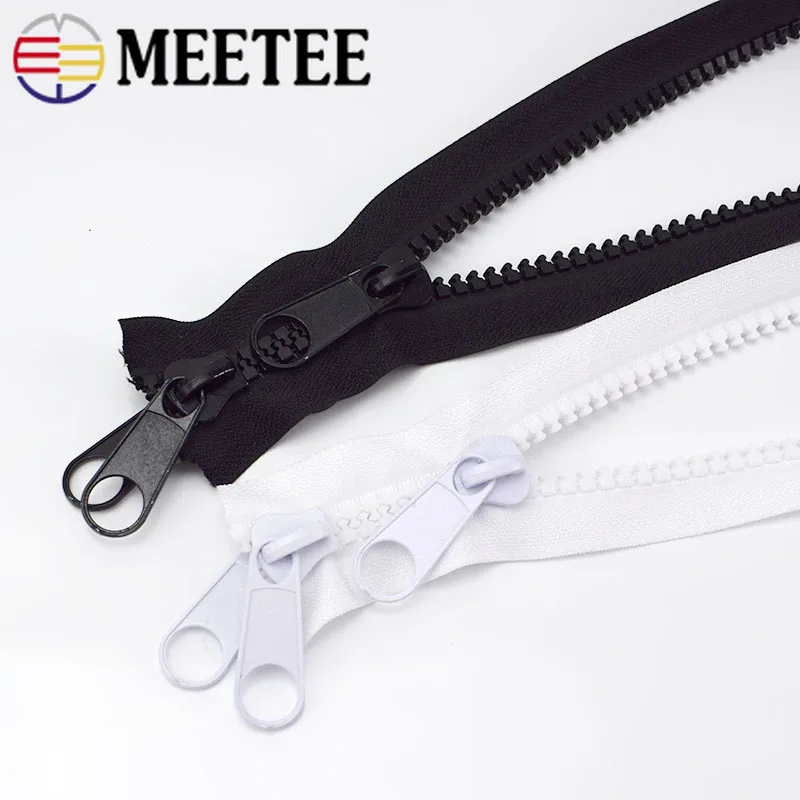 Фото Застежка-молния из смолы Meetee 10 # односторонняя/двухсторонняя головка открытый