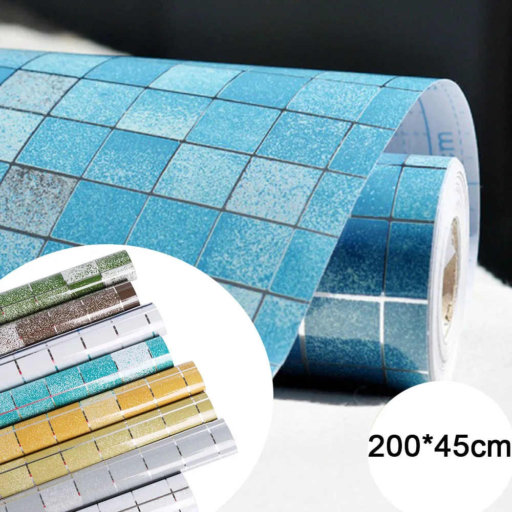 200x45cm Aluminum Foil Self Adhesive Wallpaper Bathroom Waterproof Scrub Mosaic Wall Tile Stickers Kitchen Oil-proof Wall Paper
200x45cm Aluminum Foil Self Adhesive Wallpaper Bathroom Waterproof Scrub Mosaic Wall Tile Stickers Kitchen Oil-proof Wall Paper