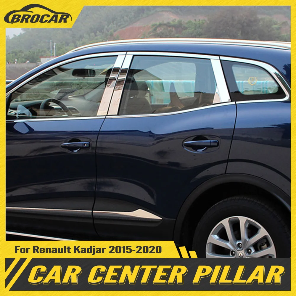 For Renault Kadjar 2015-2020 Stainless Steel Window Middle Center Pillar Decorative Trim Car Styling Exterior Accessories 6pcs
For Renault Kadjar 2015-2020 Stainless Steel Window Middle Center Pillar Decorative Trim Car Styling Exterior Accessories 6pcs