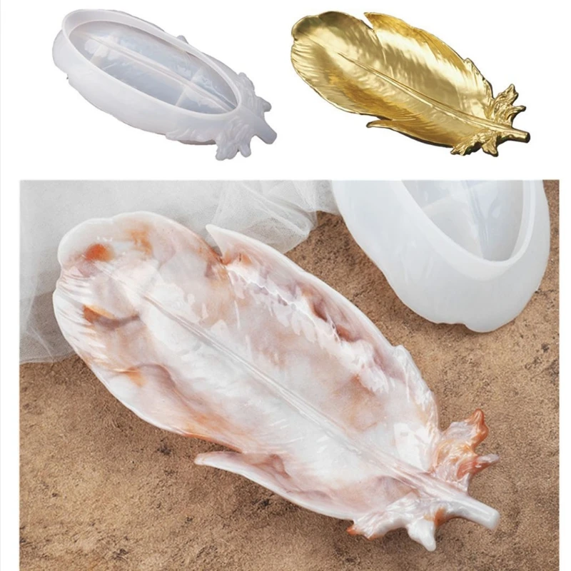 Feather Plate Epoxy Resin Mold Dish Tray Silicone Mould DIY Crafts Home Decortaion Casting Tools F3MD
Feather Plate Epoxy Resin Mold Dish Tray Silicone Mould DIY Crafts Home Decortaion Casting Tools F3MD