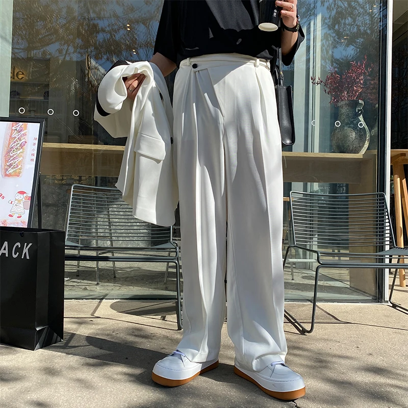 Men's Casual Straight Suit Pants Japan Korean Style Streetwear Loose Black White Long Suit Trousers Men Harajuku Pant Male
Men's Casual Straight Suit Pants Japan Korean Style Streetwear Loose Black White Long Suit Trousers Men Harajuku Pant Male