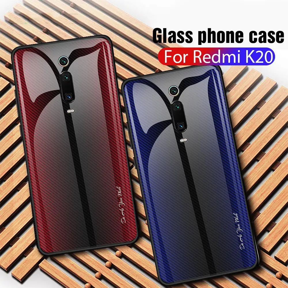 Чехол для телефона из закаленного стекла с градиентом Xiaomi Redmi K20 K 20 Pro защитный